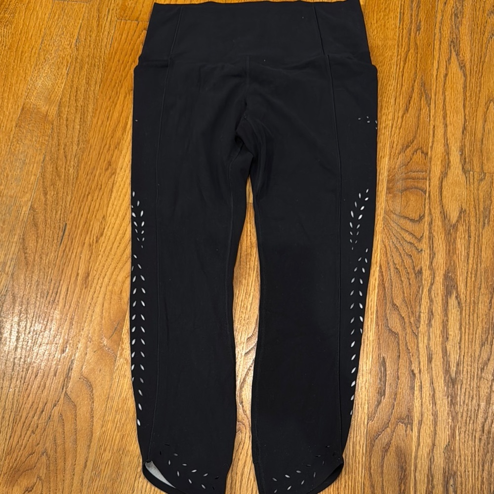 Black Leggings with Cutout Design